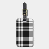 白黒の格子縞 ラゲッジタグ (正面縦)