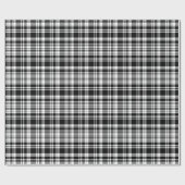 白黒の格子縞 ラッピングペーパー (フラット)