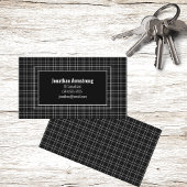 白黒の格子縞 名刺