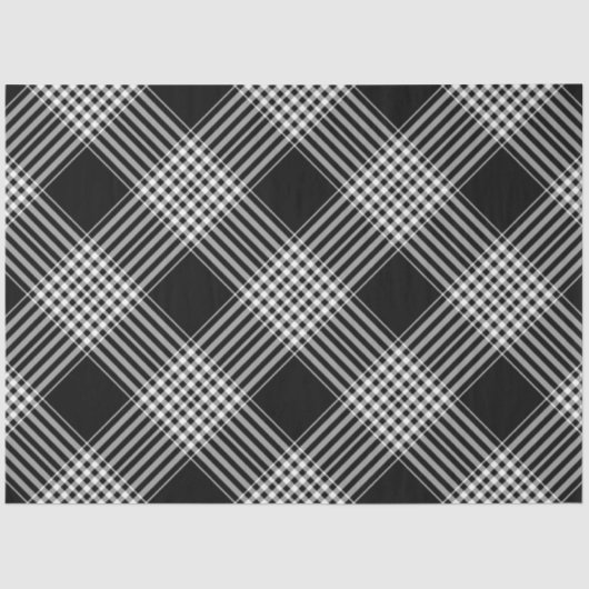 白黒の格子縞 薄葉紙 (正面)