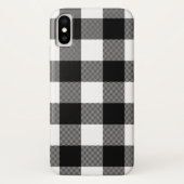 白黒の格子縞 Case-Mate iPhoneケース (裏面)