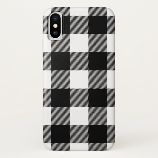 白黒の格子縞 Case-Mate iPhoneケース (裏面)