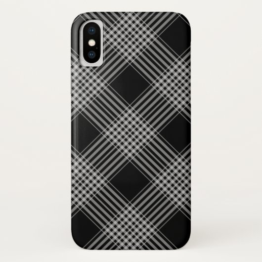 白黒の格子縞 Case-Mate iPhoneケース (裏面)
