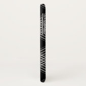 白黒の格子縞 Case-Mate iPhoneケース (裏面/左)