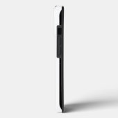 白黒の桃色の花のモノグラムストライプの Case-Mate iPhoneケース (裏面 / 左)