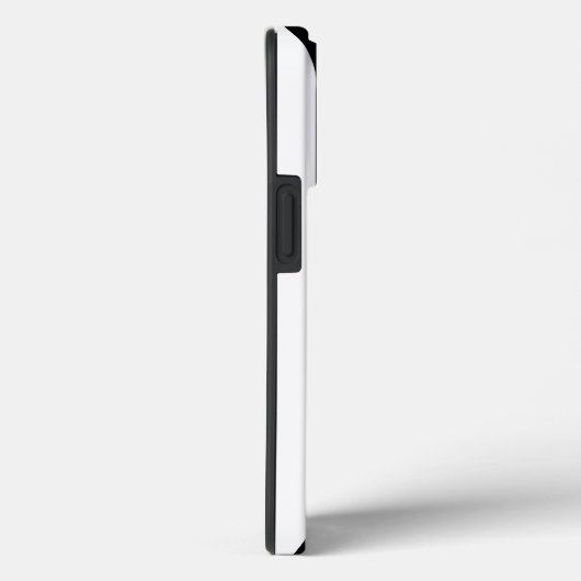 白黒の桃色の花のモノグラムストライプの Case-Mate iPhoneケース (裏面 / 右)