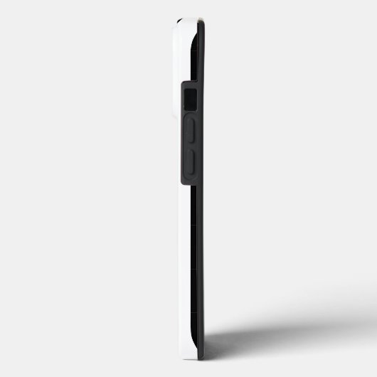 白黒の桃色の花のモノグラムストライプの Case-Mate iPhoneケース (裏面 / 左)