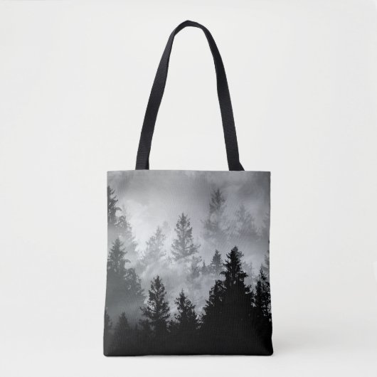 白黒の森の夢#2 #wall #decor #art トートバッグ (正面)