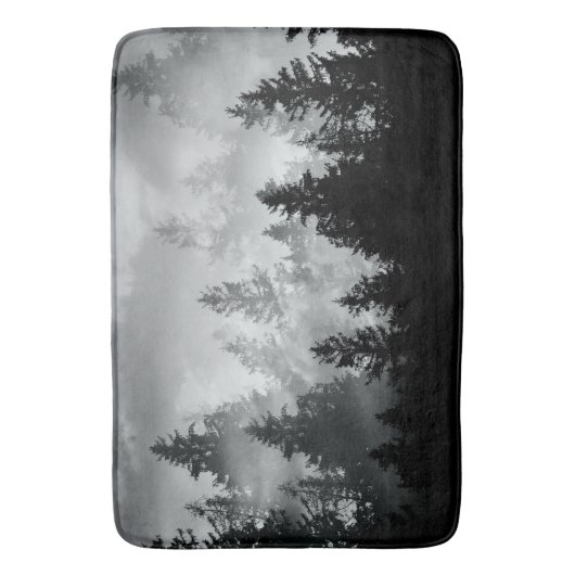 白黒の森の夢#2 #wall #decor #art バスマット (正面縦)
