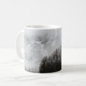 白黒の森、山 コーヒーマグカップ (正面左)