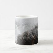 白黒の森、山 コーヒーマグカップ (中央)