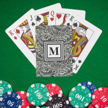 白黒の植物学パーソナライズされたモノグラム