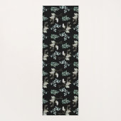 白黒の植物学葉 ヨガマット (裏面)