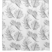 白黒の植物学 シャワーカーテン (正面)