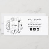 白黒の植物性モダンギフト証書 (裏面)