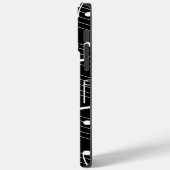 白黒の楽譜と譜表 Case-Mate iPhoneケース (裏面 / 左)