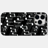 白黒の楽譜と譜表 Case-Mate iPhoneケース (裏面 (横))