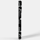 白黒の楽譜と譜表 Case-Mate iPhoneケース (裏面 / 右)