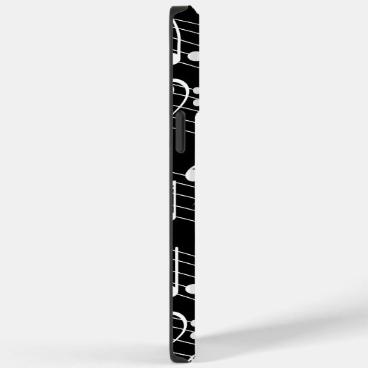 白黒の楽譜と譜表 Case-Mate iPhoneケース (裏面 / 右)