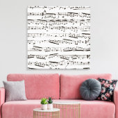 白黒の楽譜 キャンバスプリント (インサイチュ (リビング))