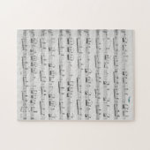 白黒の楽譜 ジグソーパズル (横)