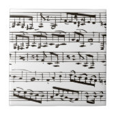白黒の楽譜 タイル (正面)