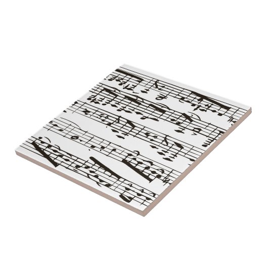 白黒の楽譜 タイル (側面)