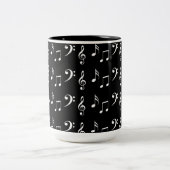 白黒の楽譜 ツートーンマグカップ (中央)