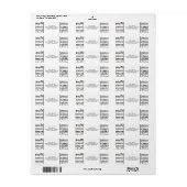 白黒の楽譜(小文字) ラベル (フルシート)