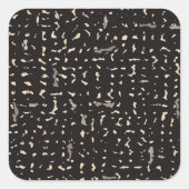 白黒の構成のノートブックのパターン スクエアシール (正面)