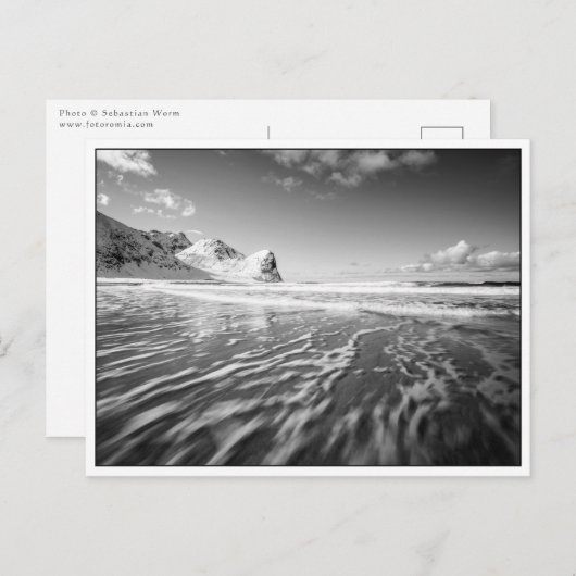 白黒の横長写真 ポストカード (正面/裏面)