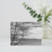 白黒の横長自然写真 ポストカード (スタンド正面)