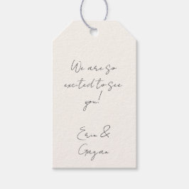 白黒の歓迎バッグ ギフトタグ