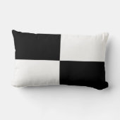 白黒の正方形の飾り枕 ランバークッション (裏面)