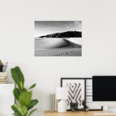 白黒の死の谷砂丘 ポスター (ホームオフィス)