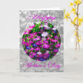 白黒の母の日の花束 カード (黄色い花)