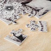 白黒の気味悪いヴィンテージ人形 ジグソーパズル (側面)