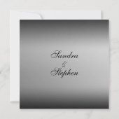 白黒の水平線結婚式招待状 招待状 (裏面)