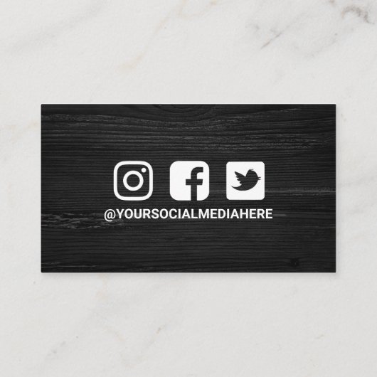 白黒の水彩サボテンディスカウントビジネス 名刺 (裏面)