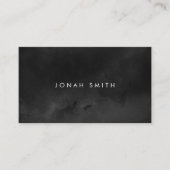 白黒の水彩ビジネススタイリッシュカード 名刺 (正面)