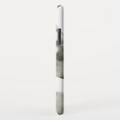 白黒の水彩大理石グラデーションモノグラム Case-Mate iPhoneケース (裏面/右)