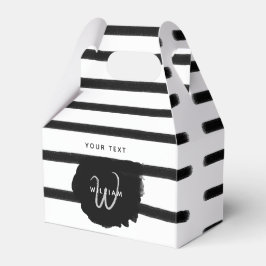 白黒の水彩手描き線 フェイバーボックス