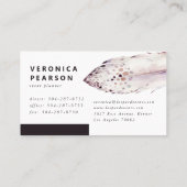 白黒の水彩|モダンミニマル 名刺 (裏面)