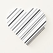 白黒の水玉模様とストライプ ノートブック (裏面)