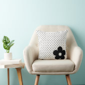 白黒の水玉模様のパーティーの花 クッション (椅子)
