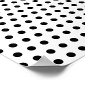白黒の水玉模様パターン。ざらざら。 ポスター (角)