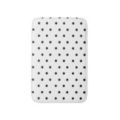 白黒の水玉模様パターン バスマット (正面縦)