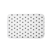 白黒の水玉模様パターン バスマット (正面)