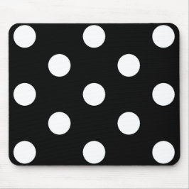 白黒の水玉模様-マウスパッド マウスパッド