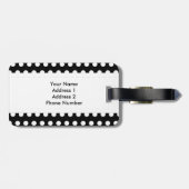 白黒の水玉模様 ラゲッジタグ (裏面横)